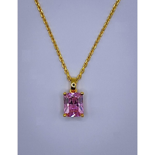 Pembe Zirkon Kolye