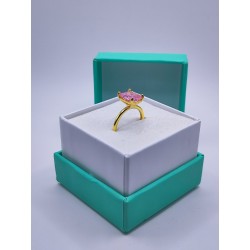 Pembe Zirconia Taşlı Baget...