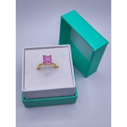Pembe Zirconia Taşlı Baget...