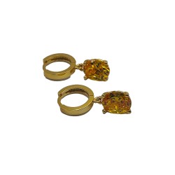 Sarı Zirconia Taşlı Oval...