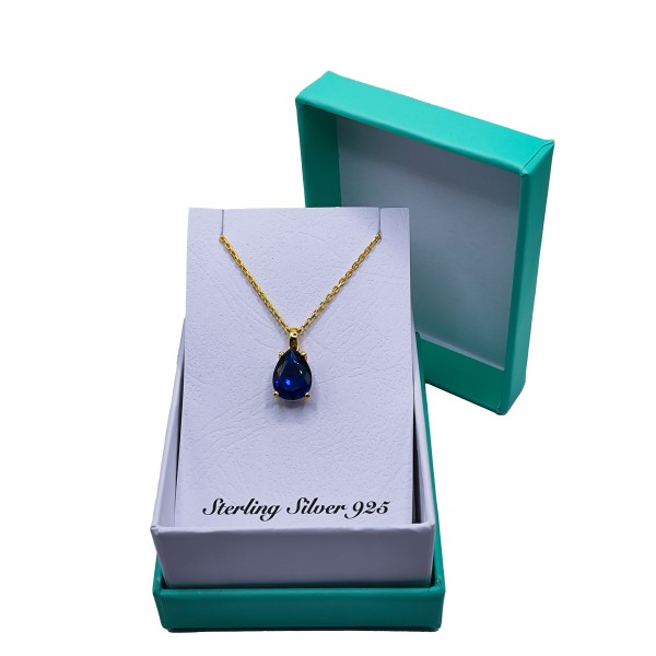 Lacivert Zirconia Damla Taş...